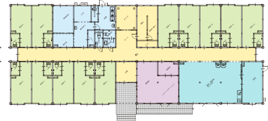 サービス付き高齢者向け住宅：間取り図