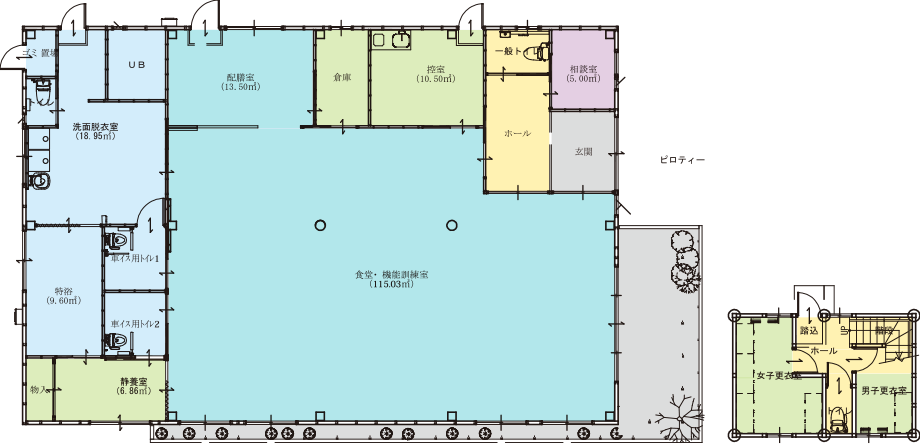 デイサービス：間取り図